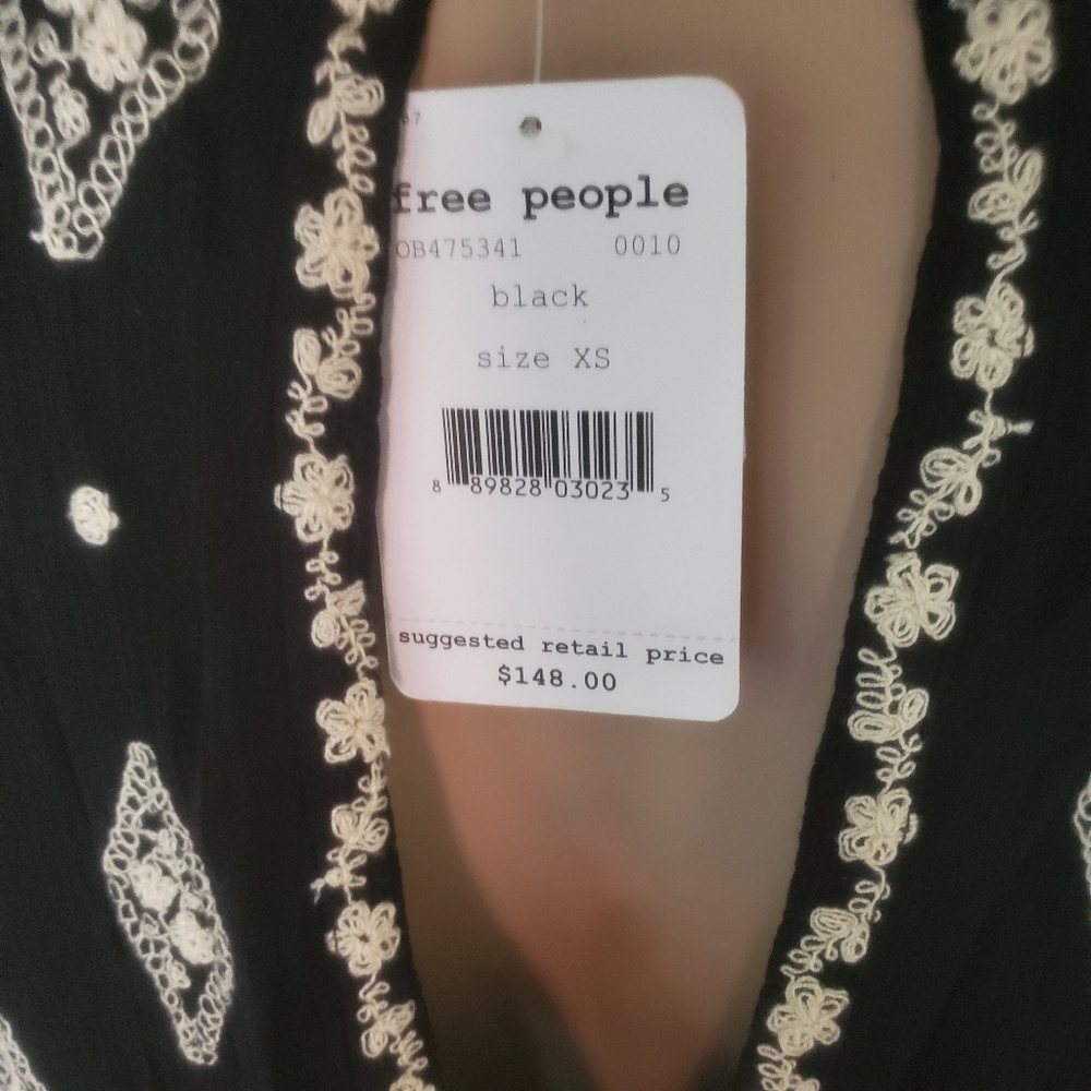 Free People Black Diamond Tunic Dress Small - Picture 6 of 8